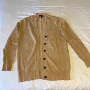 J. Crew Camel Tan Button Down Cardigan- Small